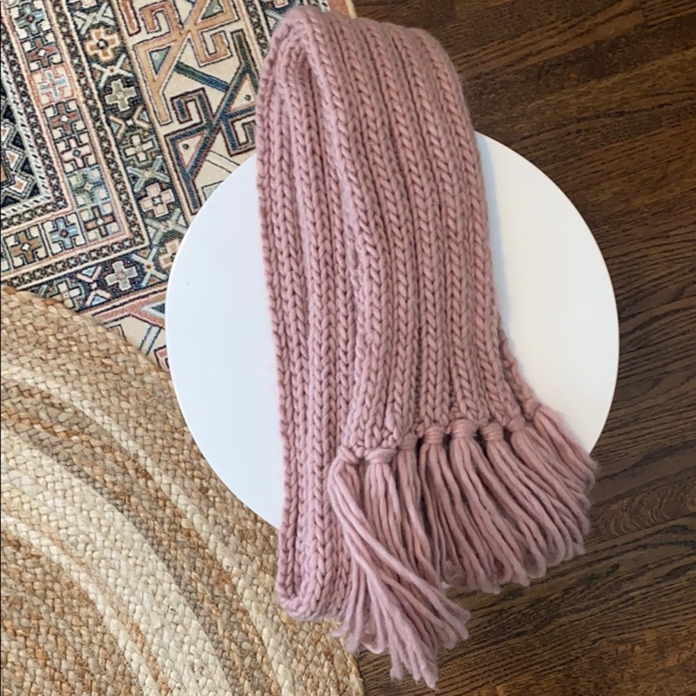 Pink, Knitted Scarf